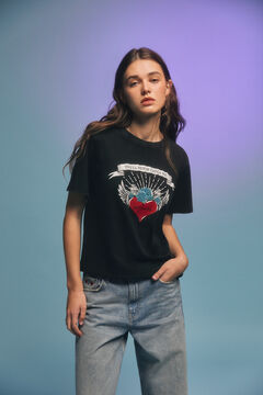 Springfield Playera "You´ll never catch me" negro