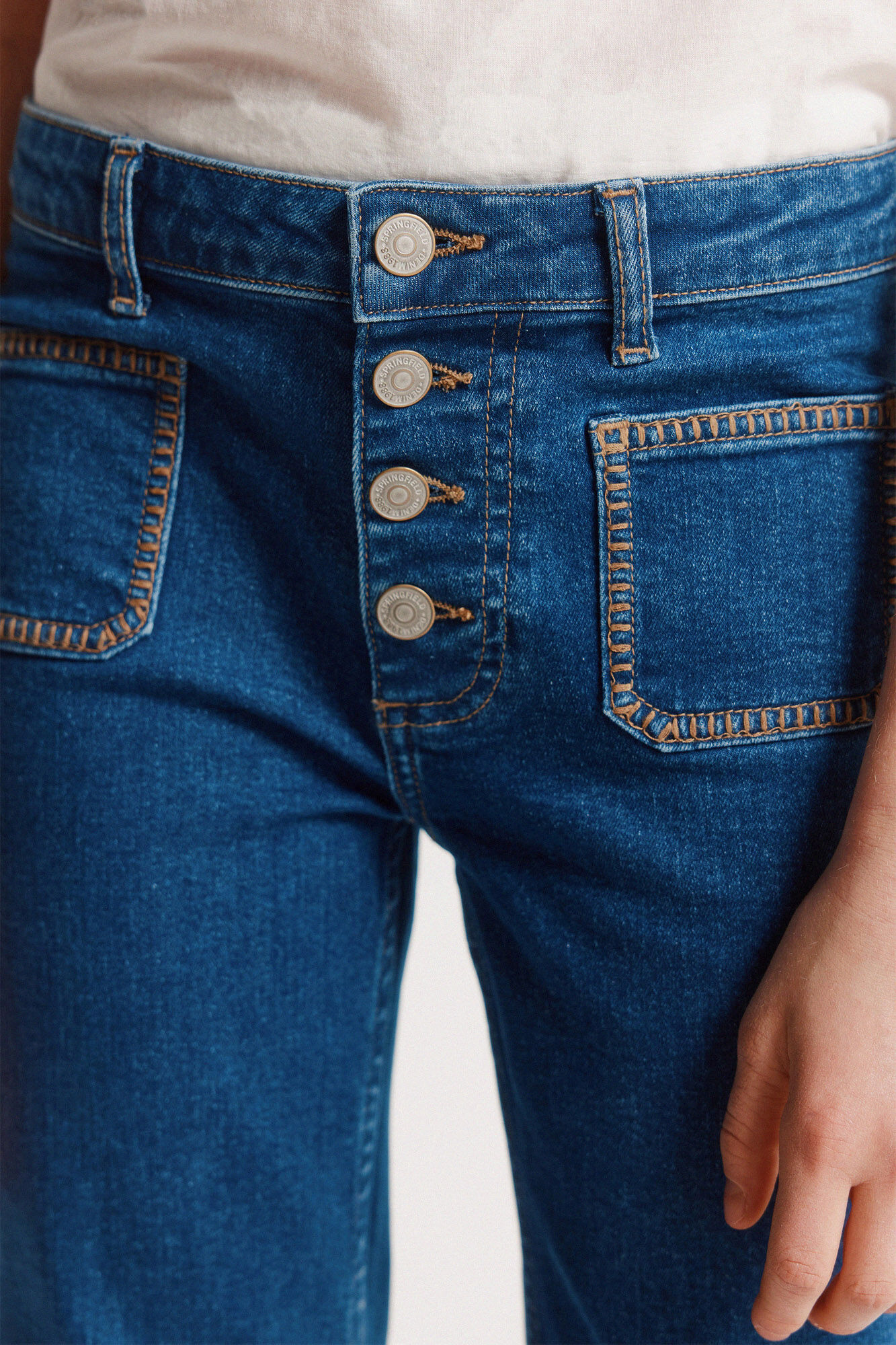 Springfield Kids Jeans Bootcut para ni&ntilde;a azul