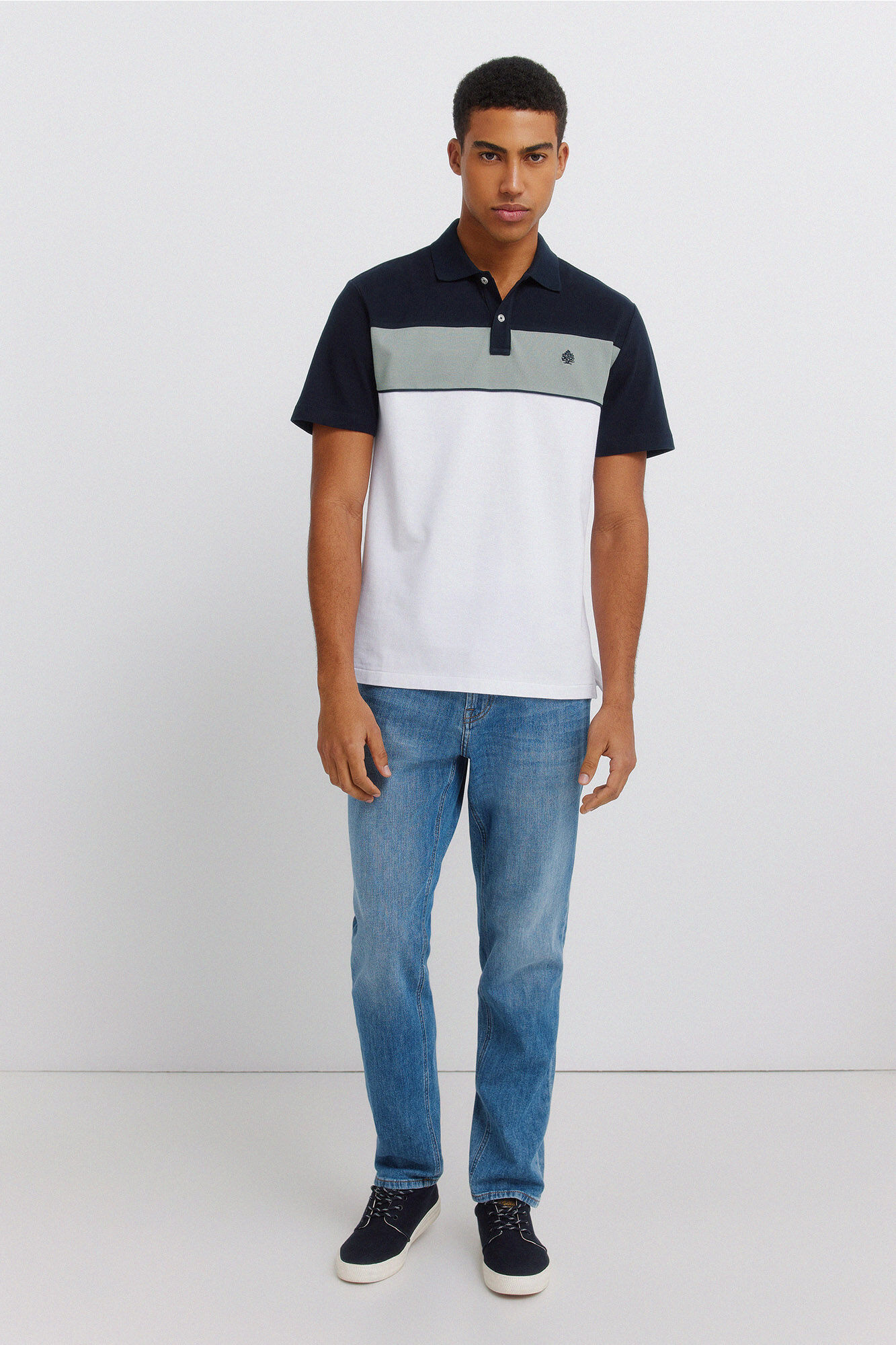 Springfield Polo de piqu&eacute; color block slim fit