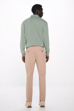 Springfield Pantalón chino microestampado slim fit beige