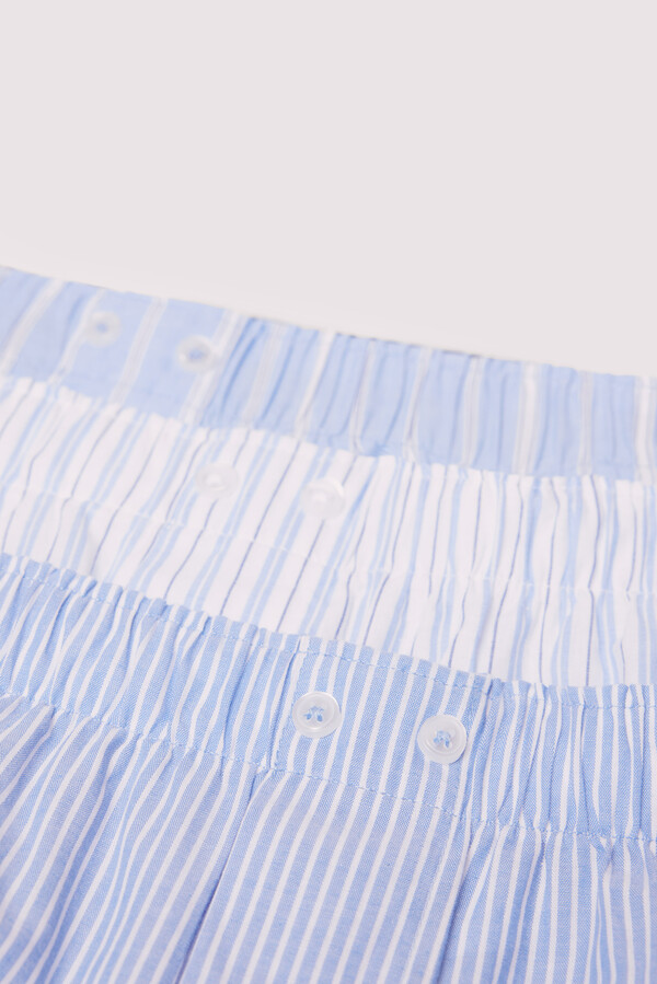 Springfield Pack 3 bóxeres rayas azul tinta