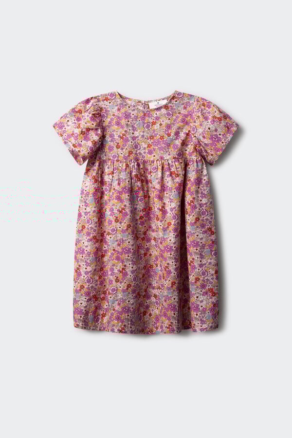Springfield Kids Vestido flores niña fucsia