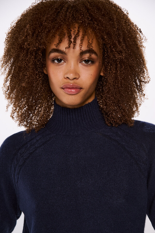 Springfield Suéter largo cuello perkins azul