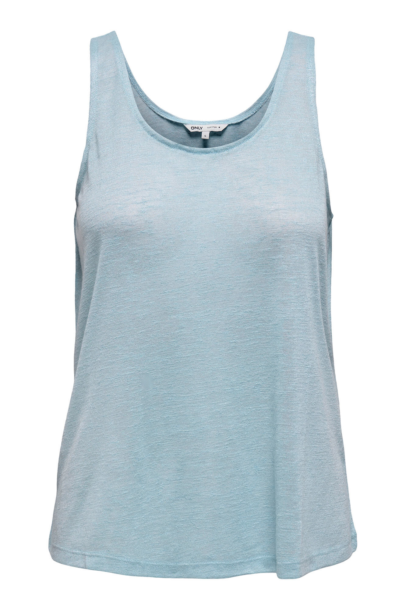 Only Camiseta regular fit tirantes azul tinta