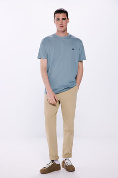 Springfield Playera básica cuello redondo azul