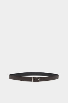 Springfield Cinturón básico efecto piel negro