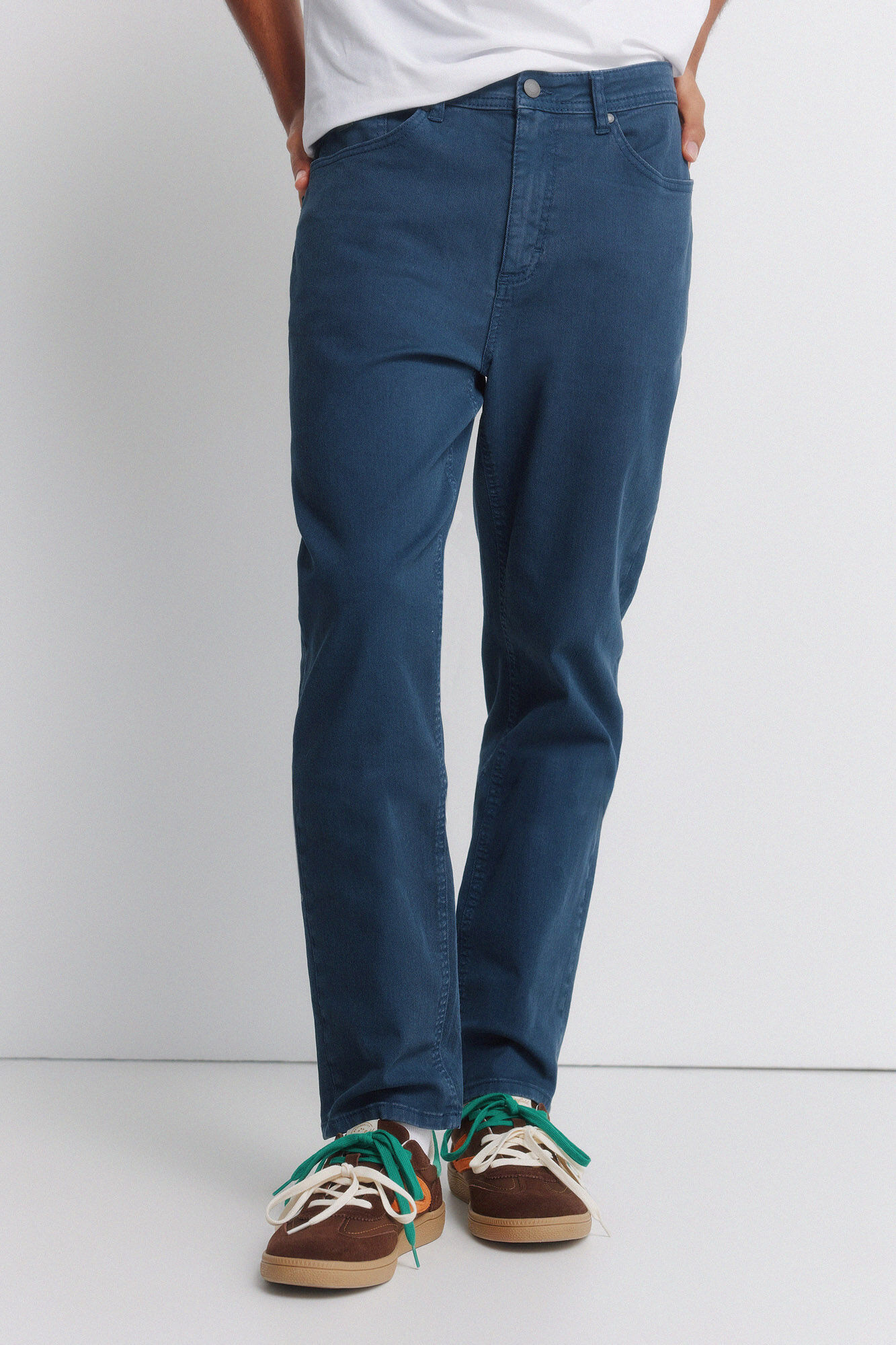 Springfield Pantal&oacute;n slim fit de 5 bolsillos lavado