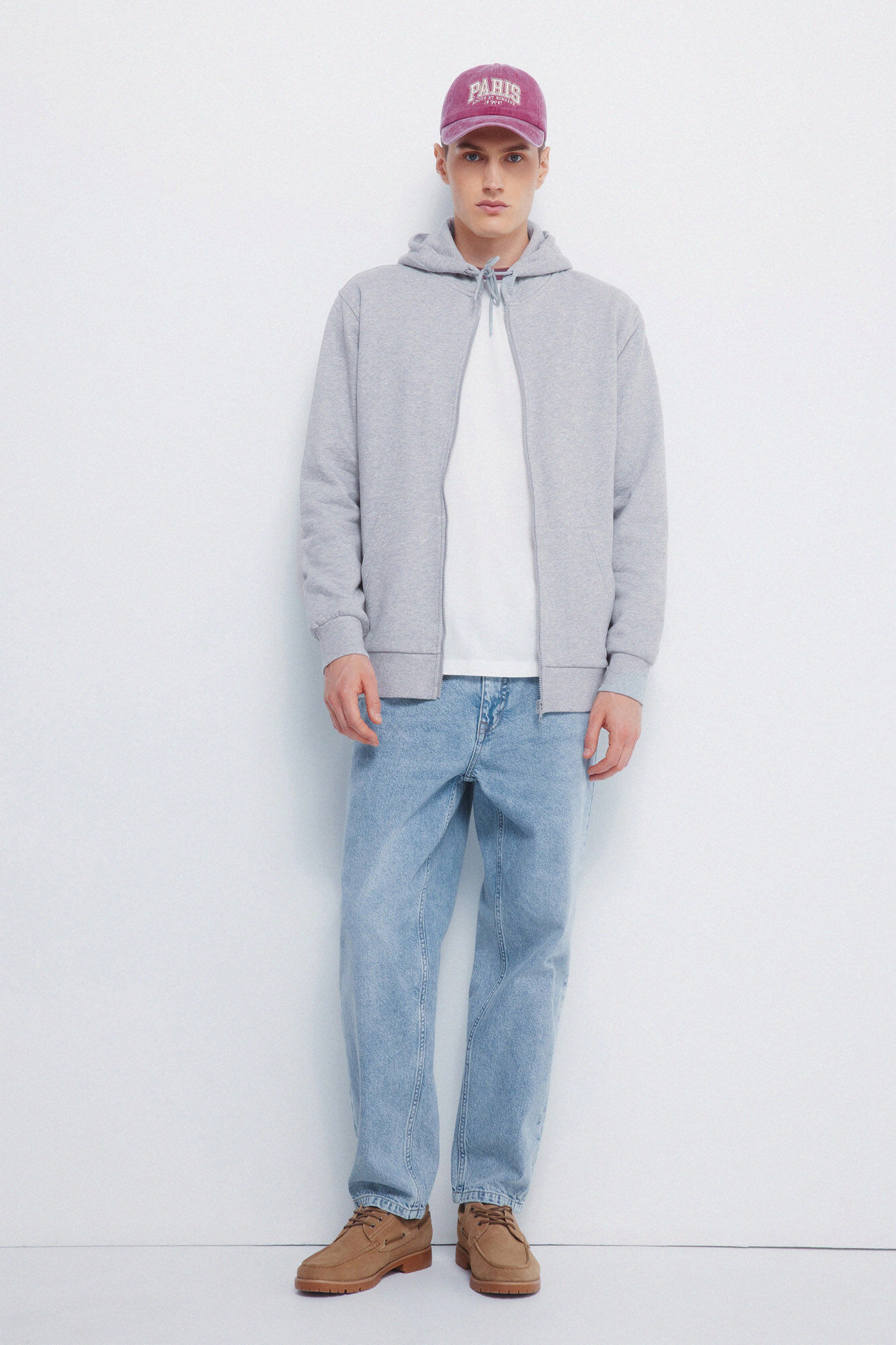 Springfield Capucha con cierre de sudadera gris