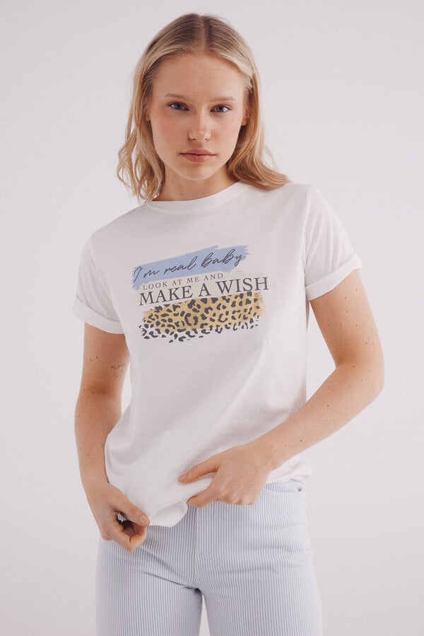 Springfield Playera "I'm real baby…" café