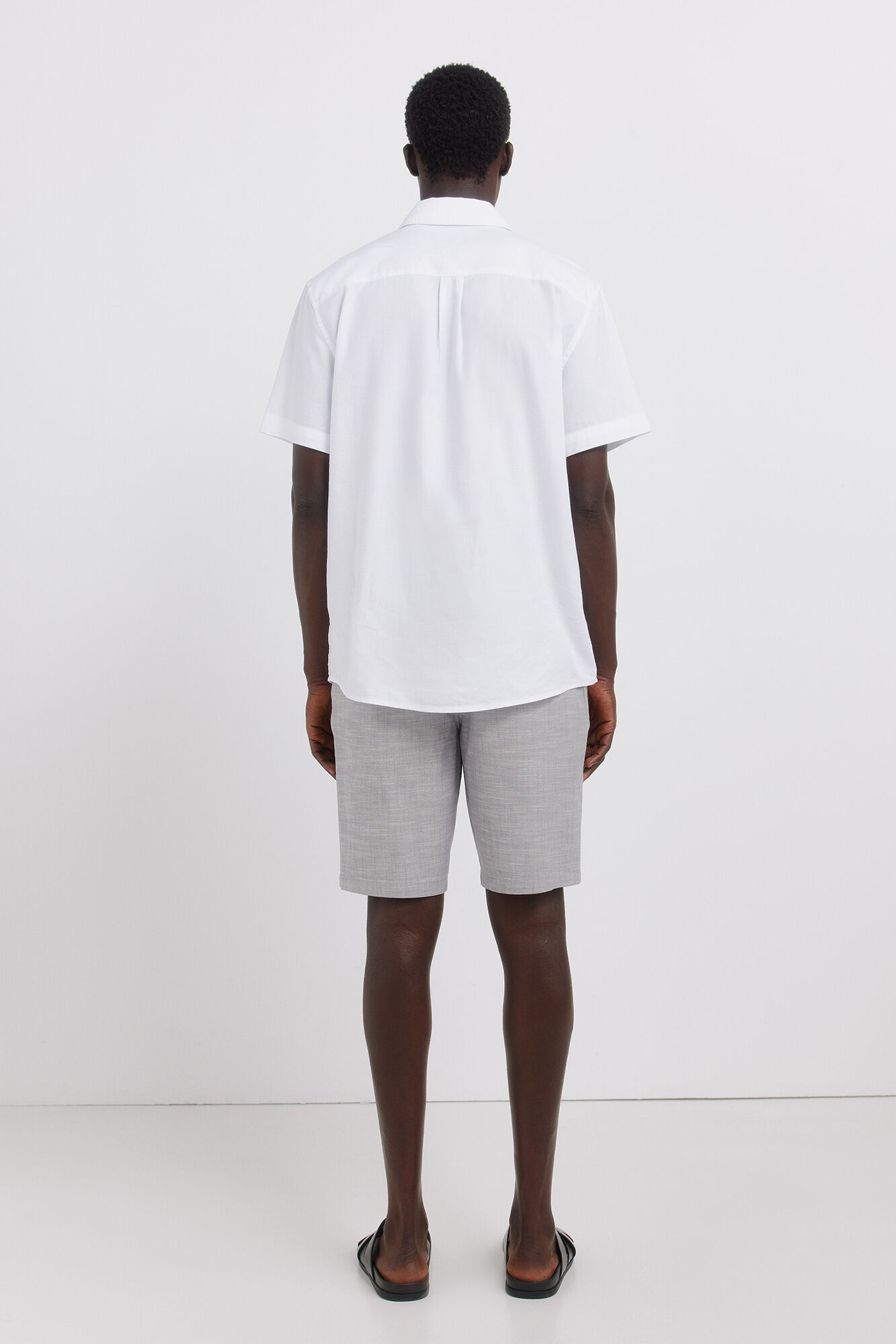 Springfield Bermudas chambray slim fit gris