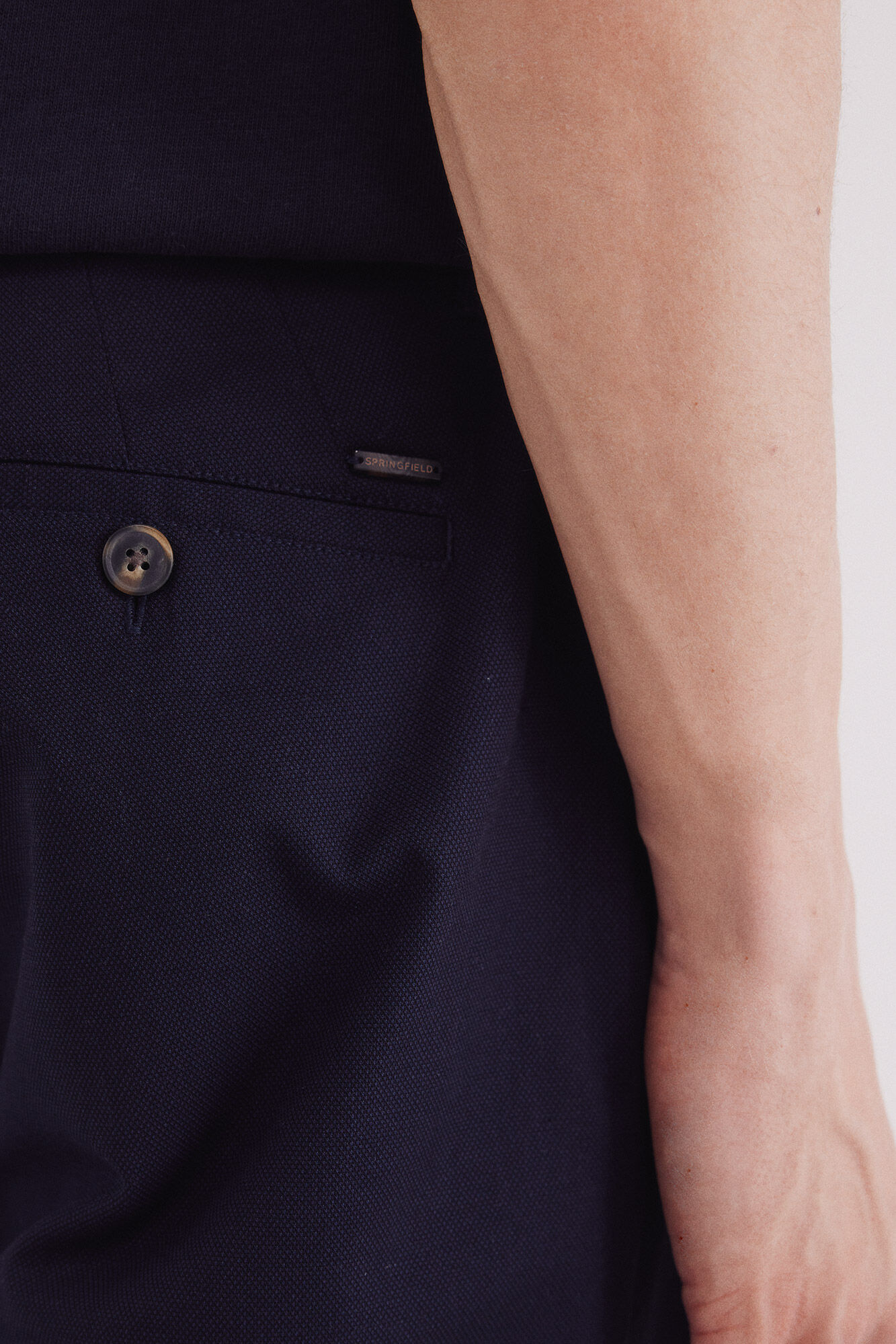 Springfield Pantal&oacute;n chino vestir confort slim fit marino