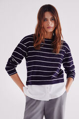 Springfield Playera chenilla combinada marino