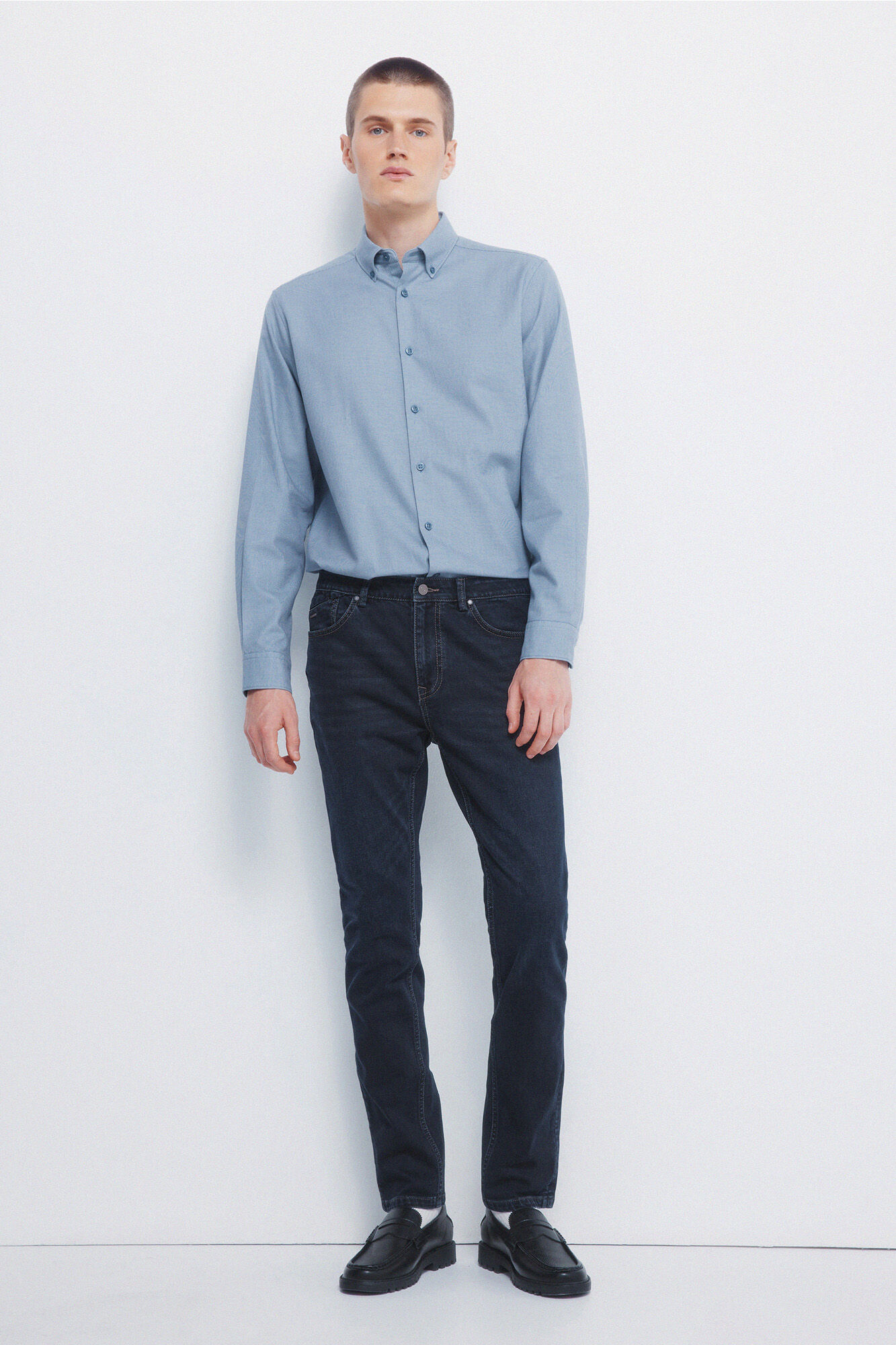 Springfield Jeans pitillo de color azul muy oscuro