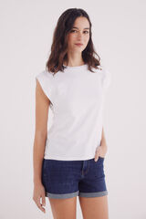Springfield Playera manga caída botones hombro natural