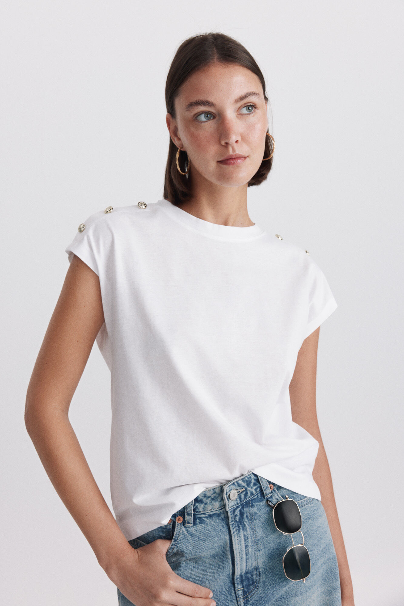 Springfield Playera con botones dorados