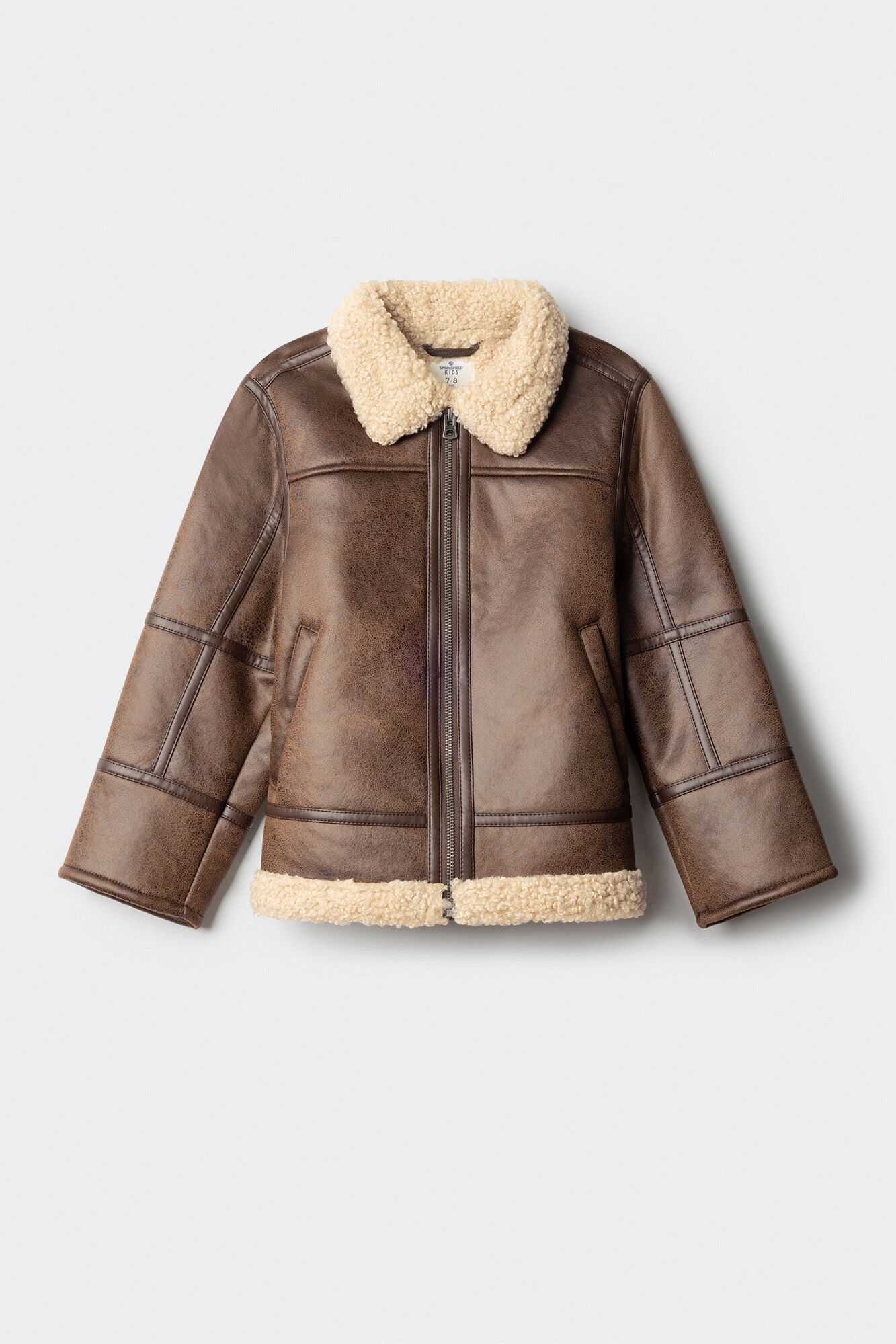Springfield Kids Chamarra de aviador para ni&ntilde;os caf&eacute;