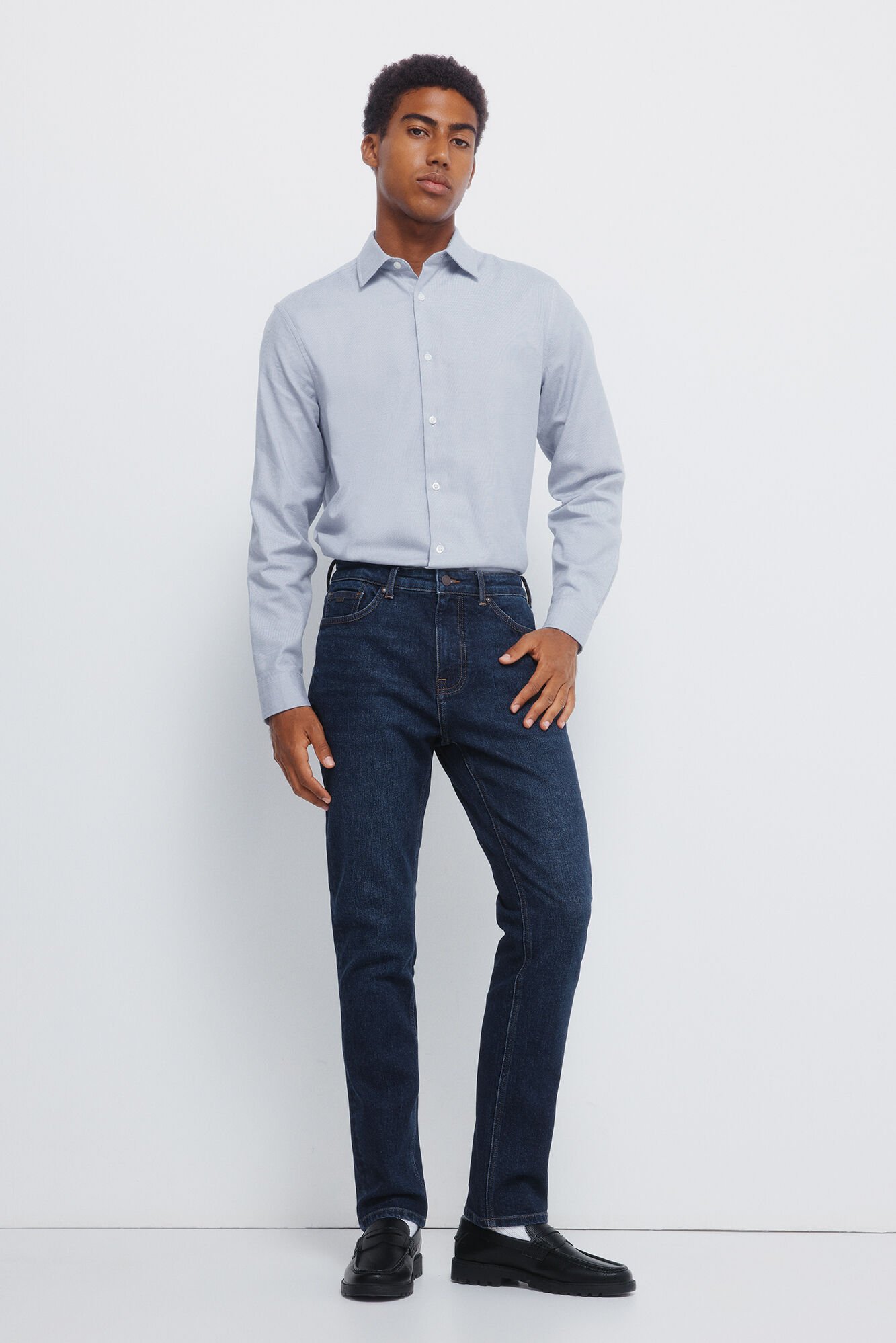 Springfield Playera de popel&iacute;n azul mezcla