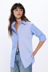 Springfield Camisa oversize rayas mix azul indigo