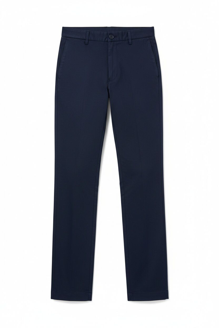 Springfield Pantal&oacute;n corte recto de algod&oacute;n azul