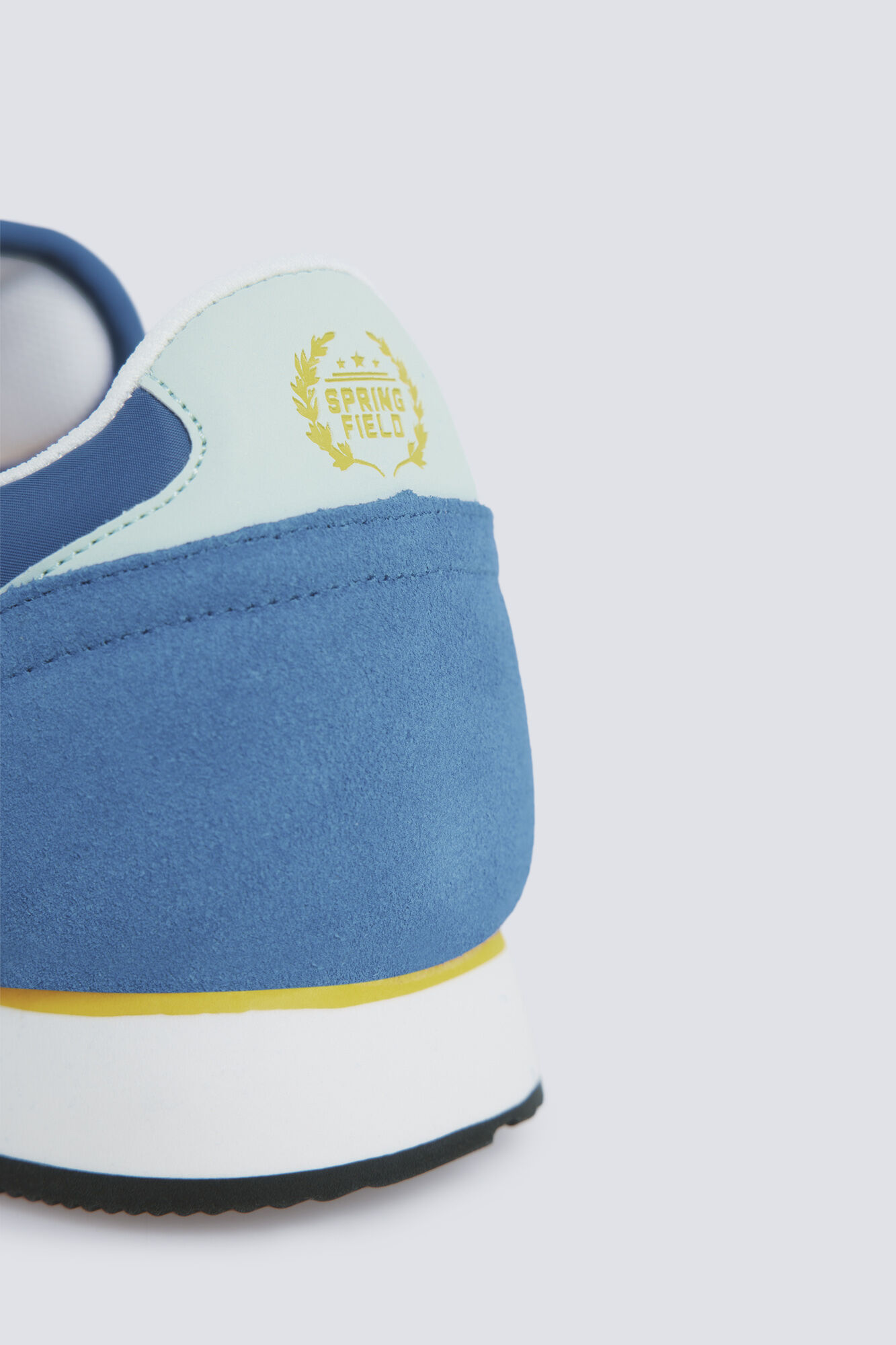 Springfield Zapatilla piel casual azulado