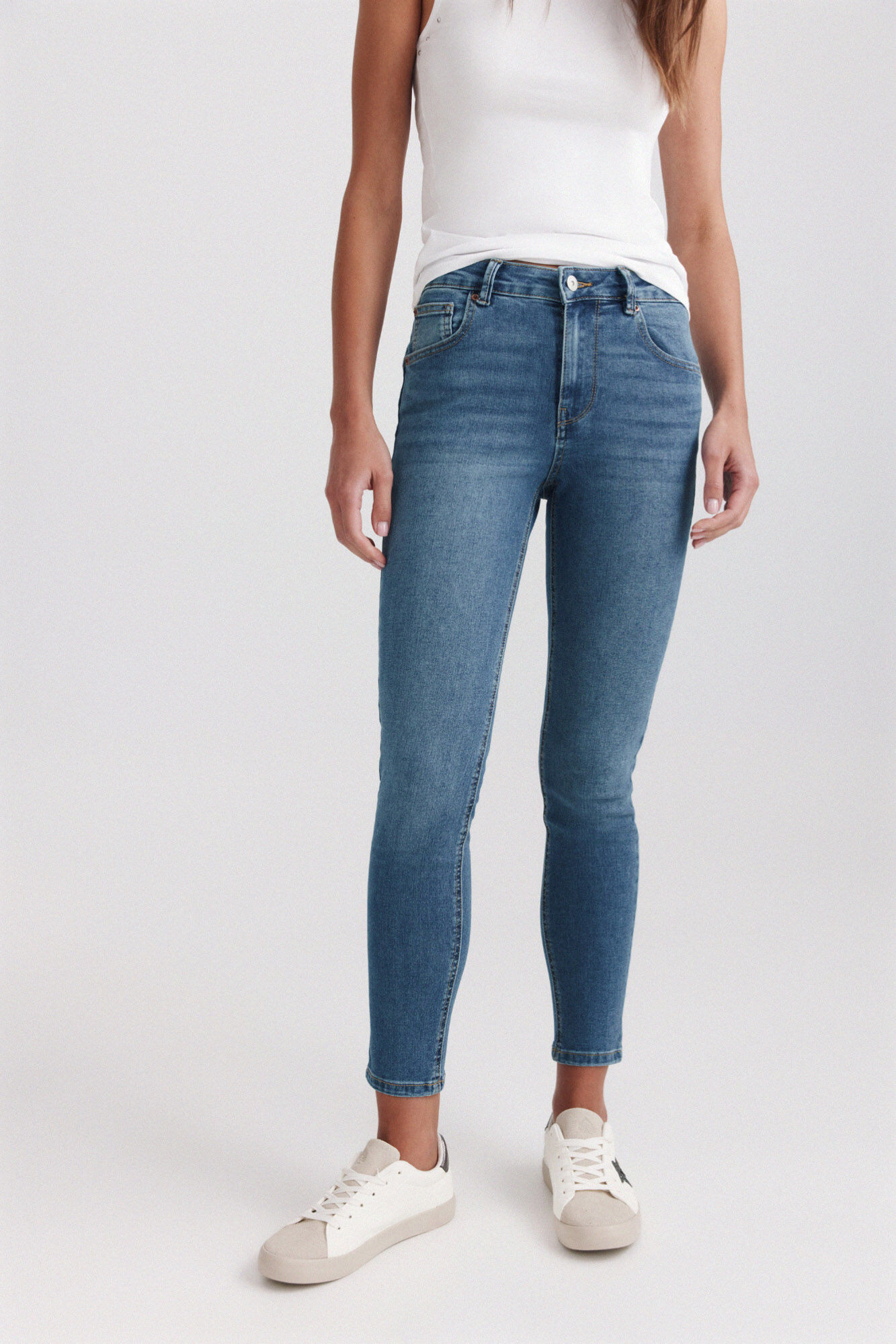 Springfield Jeans skinny push up azul
