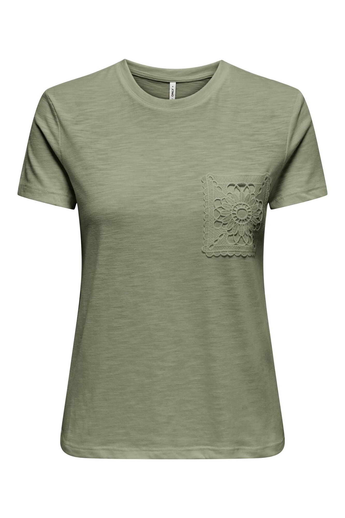 Only Playera de manga corta y cuello redondo gris