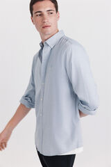 Springfield Camisa de estructura azul