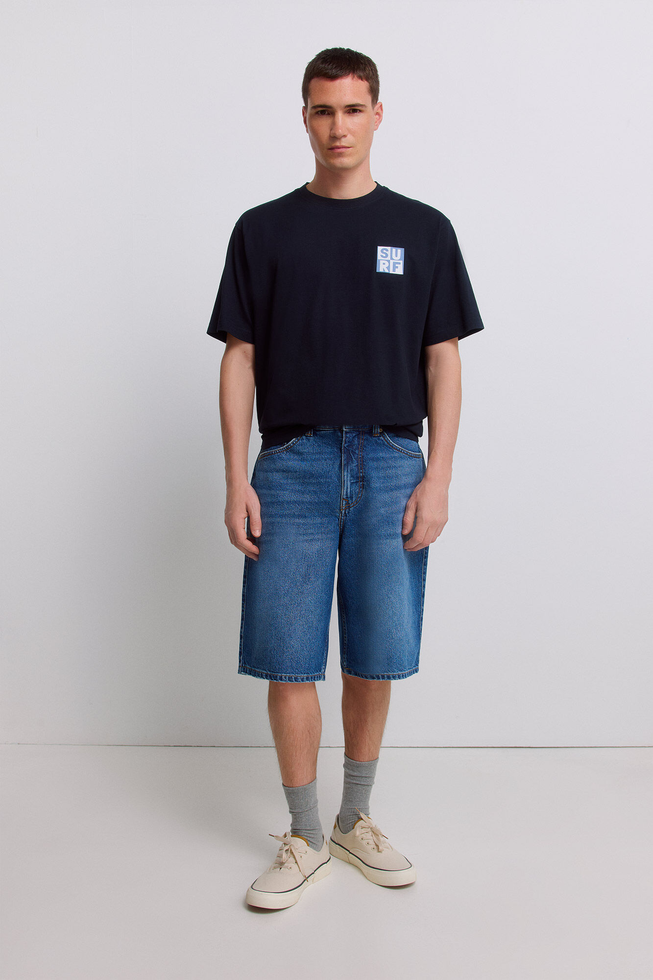 Springfield Bermudas de mezclilla baggy fit