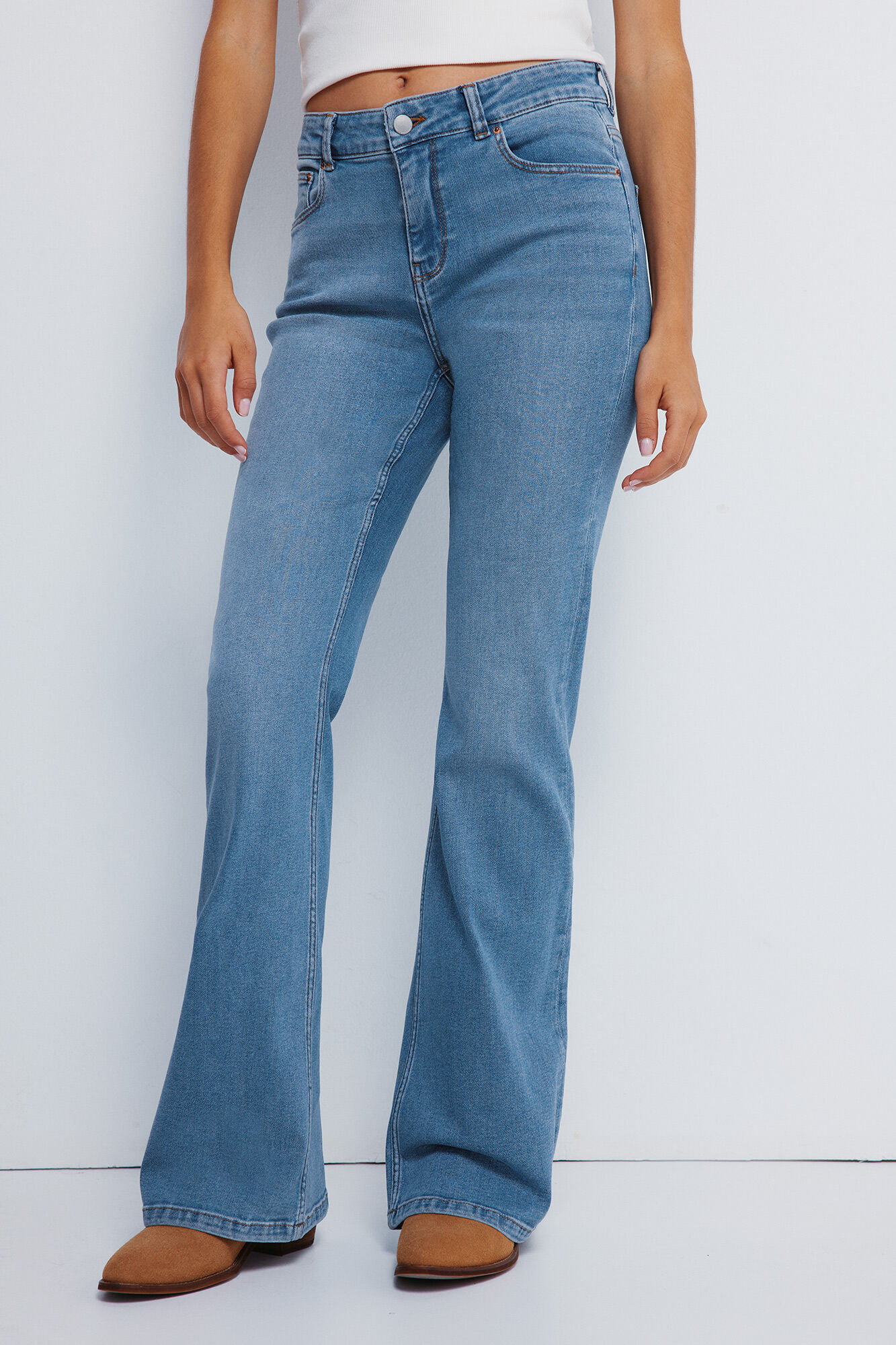 Springfield Jeans flare azul tinta