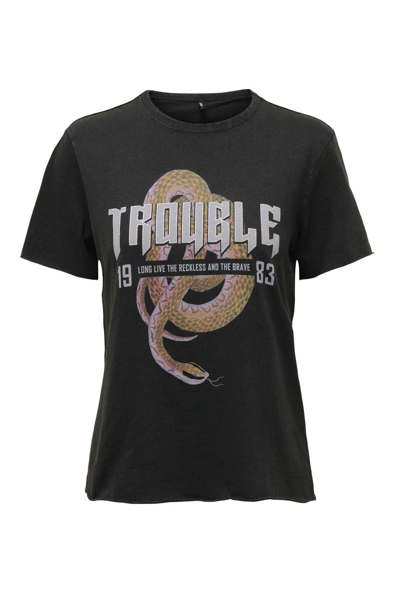 Only Playera estampada de manga corta negro