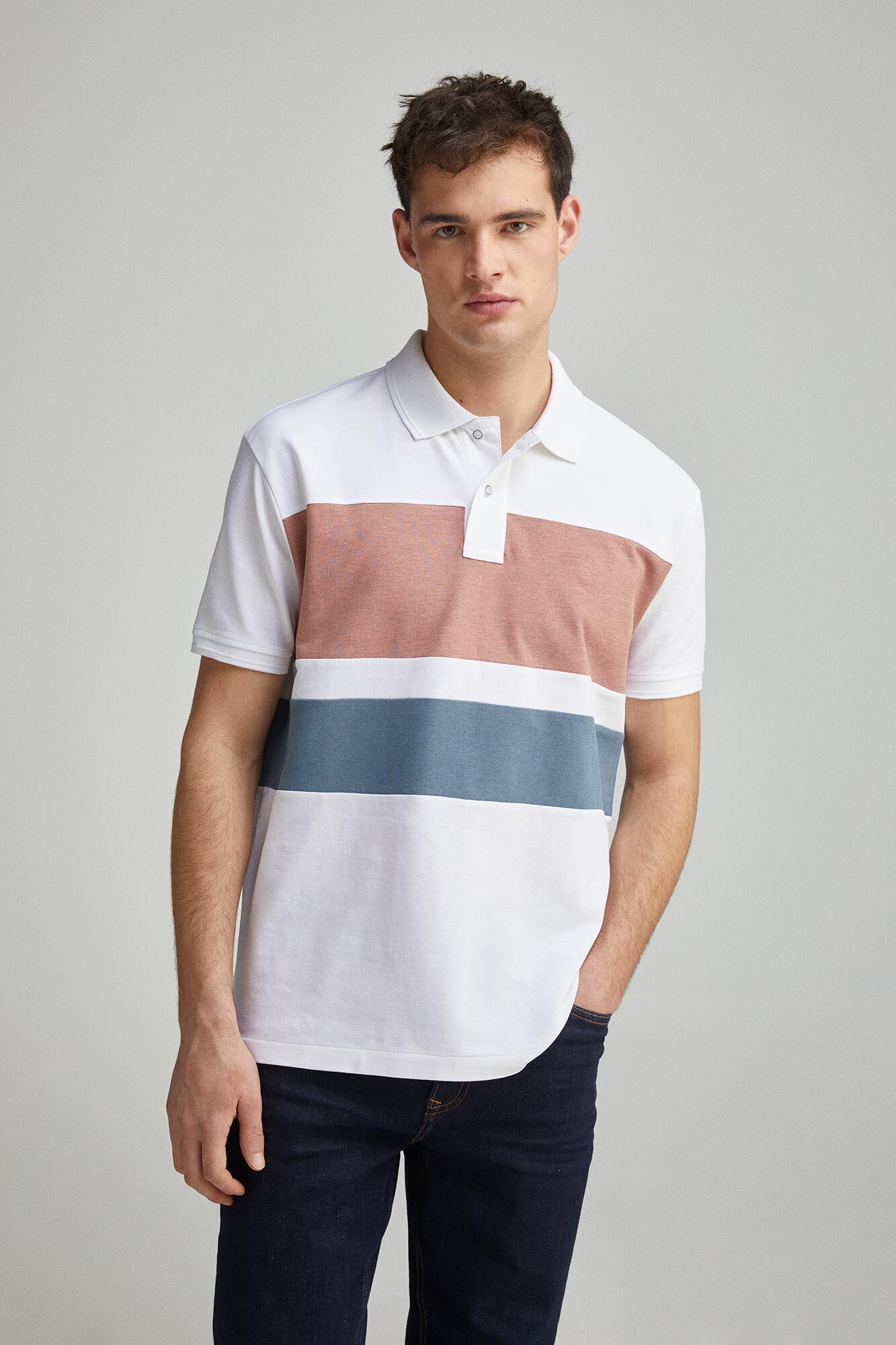 Springfield Polo piqu&eacute; bloques color regular fit