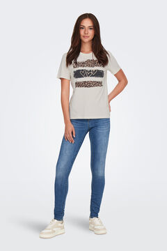 Springfield Playera de manga corta y cuello redondo natural