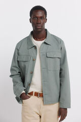 Springfield Sobrecamisa overshirt fit de algod&oacute;n verde
