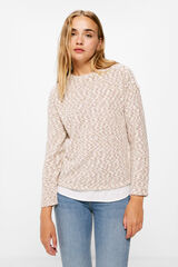 Springfield Playera Chenilla Jaspeada beige