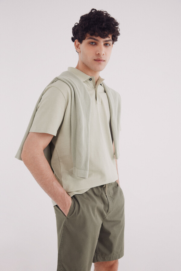 Springfield Bermuda fluida relaxed fit kaki