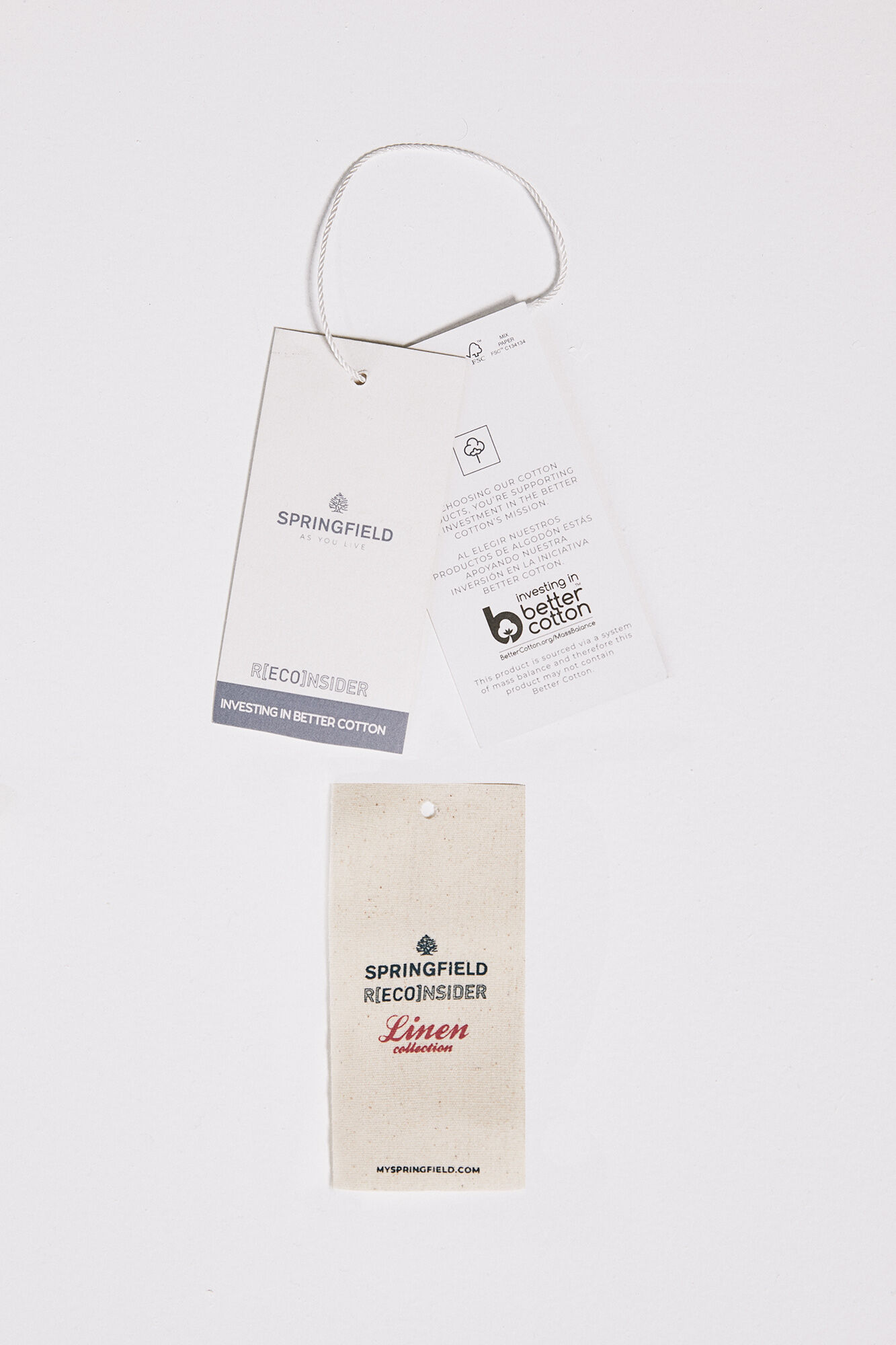 Springfield Camisa Cuello Mao Lino Algod&oacute;n amarillo