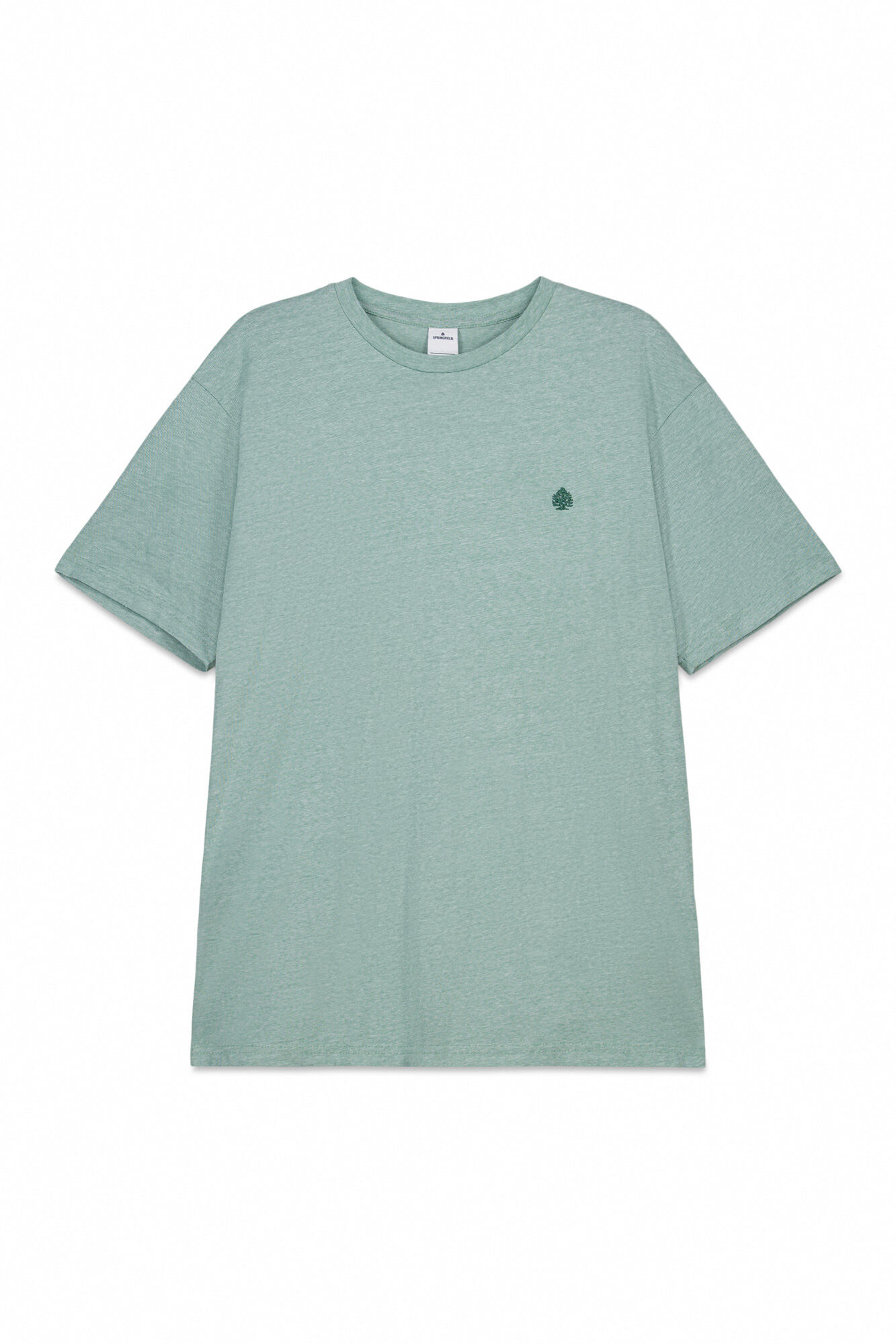 Springfield Playera b&aacute;sica de microraya verde