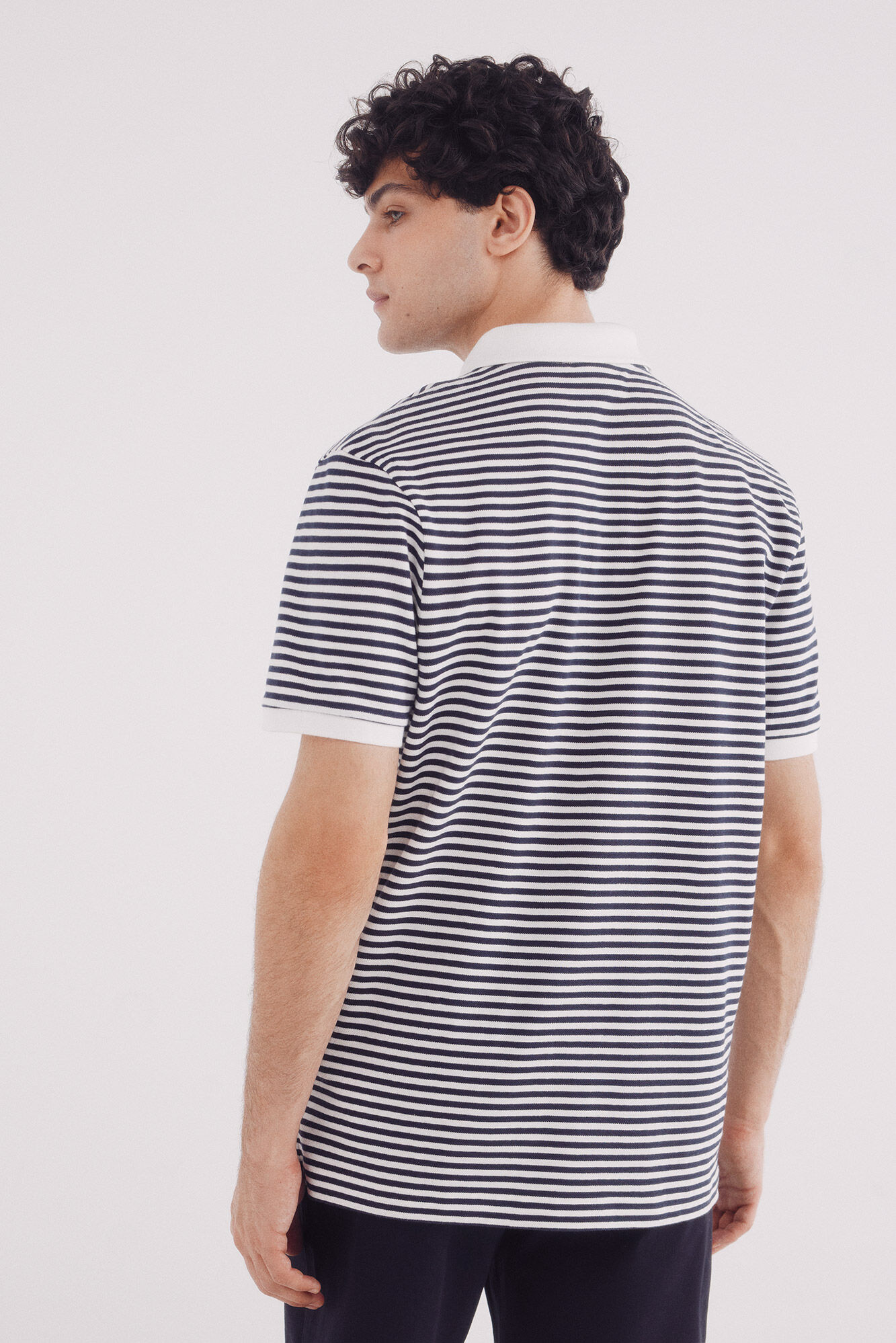 Springfield Polo piqu&eacute; b&aacute;sico rayas regular fit azul