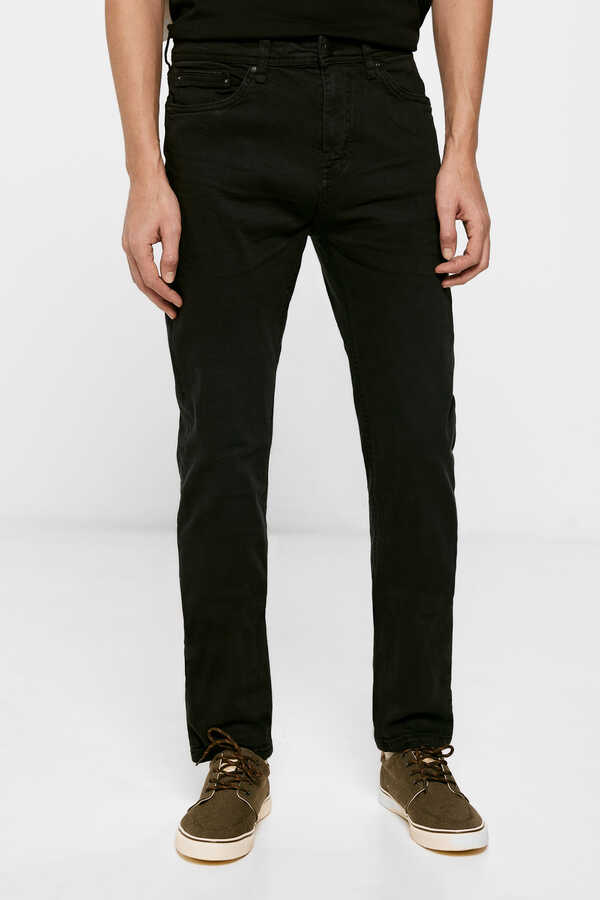 Springfield Pantalón 5 bolsillos color slim lavado negro