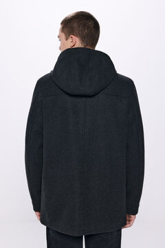 Springfield Parka efecto lana capucha gris