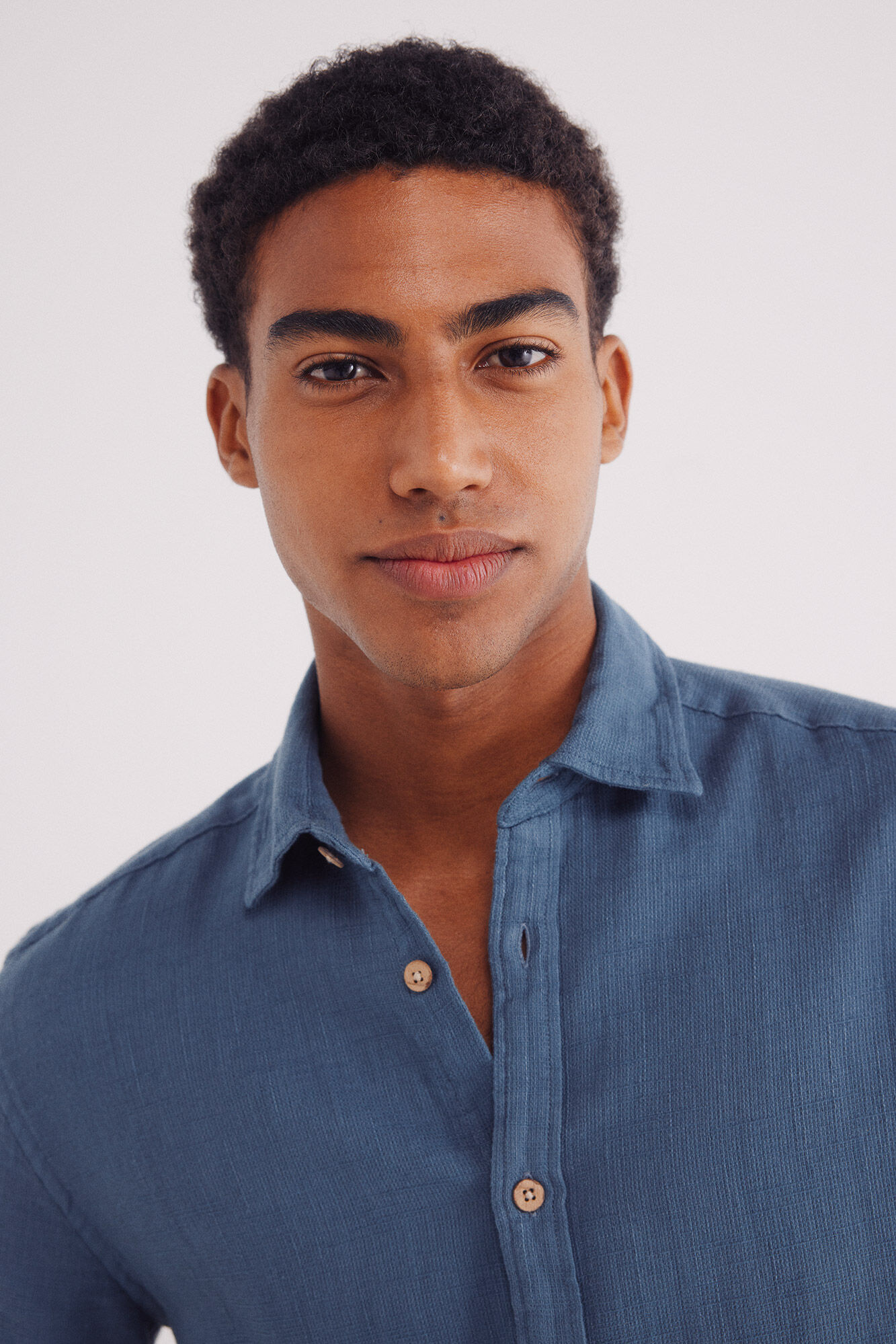 Springfield Camisa manga corta tejido r&uacute;stico