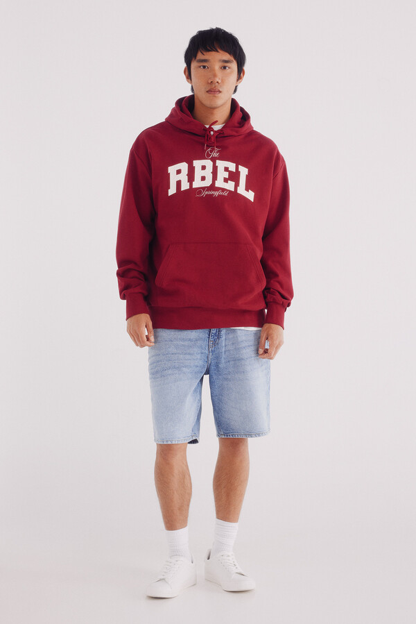 Springfield Sudadera capucha Rbel  rojo