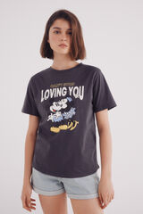 Springfield Playera gráfica Mickey Mouse gris