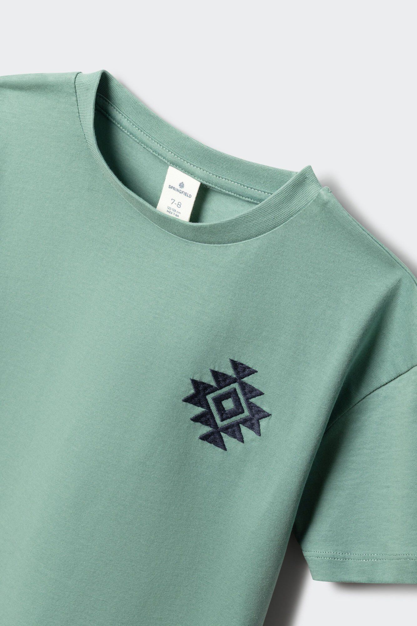 Springfield Kids Playera de manga corta con mosaico &eacute;tnico para ni&ntilde;o verde