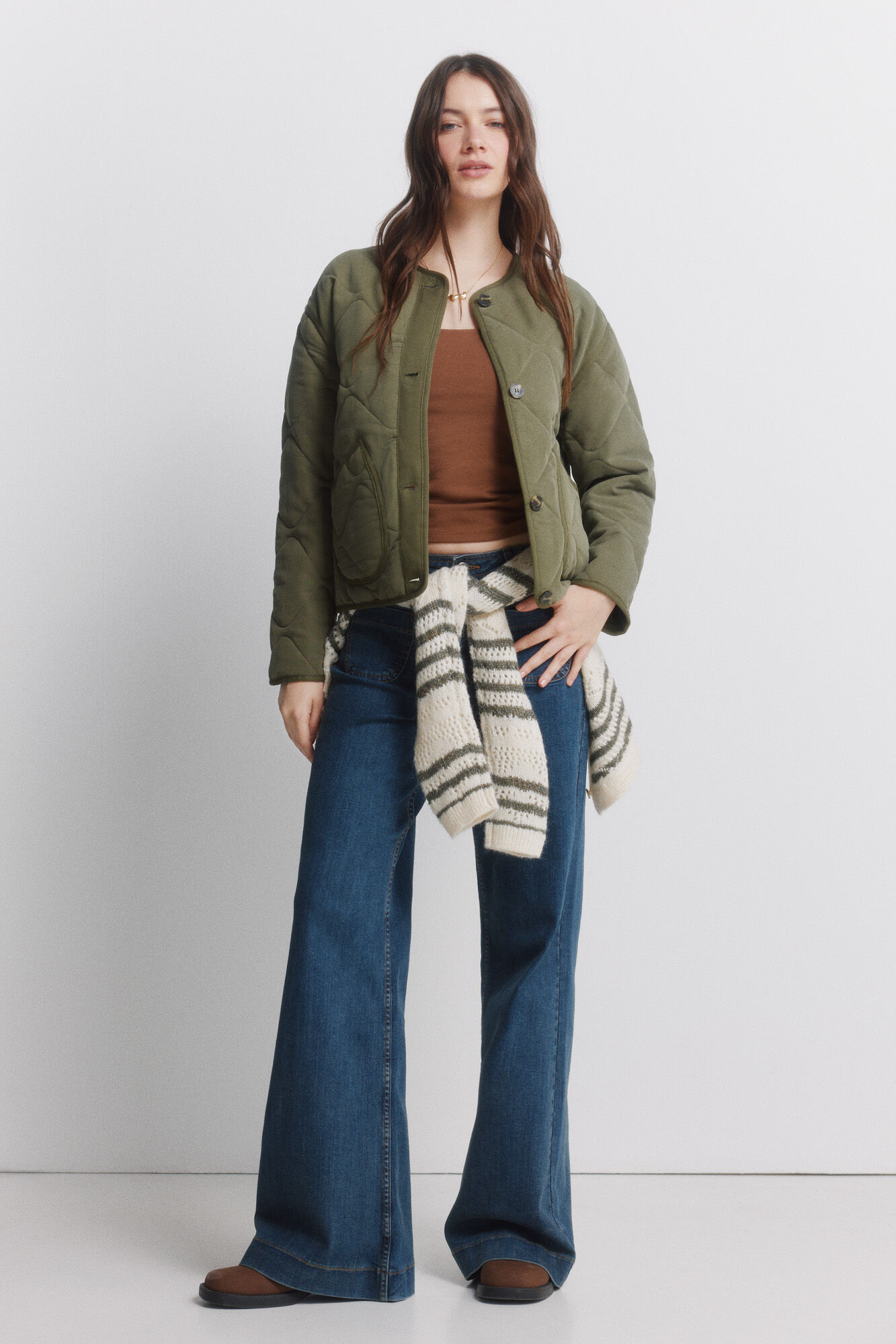 Springfield Jeans s&uacute;per acampanados de tiro alto