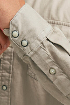 Springfield Camisa denim confort fit beige