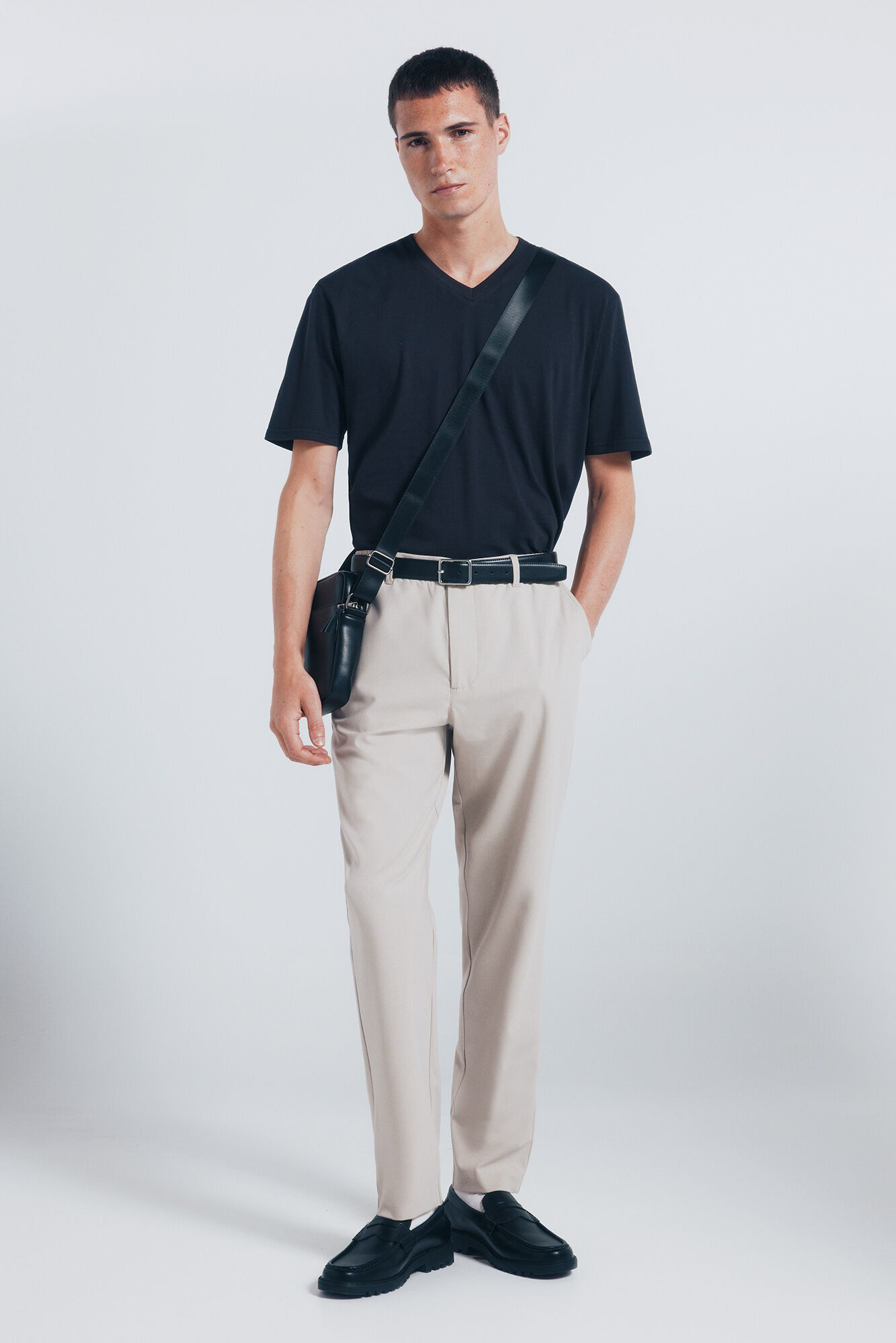 Springfield Camiseta b&aacute;sica cuello pico