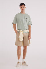 Springfield Bermuda popelín comfort fit beige