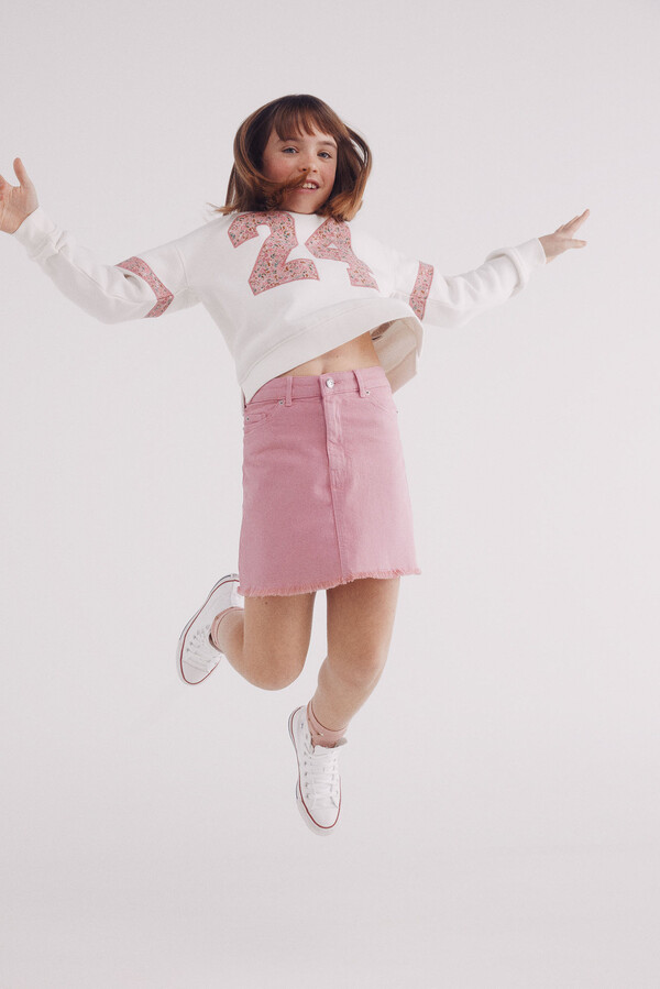 Springfield Kids Falda desflecada niña fucsia