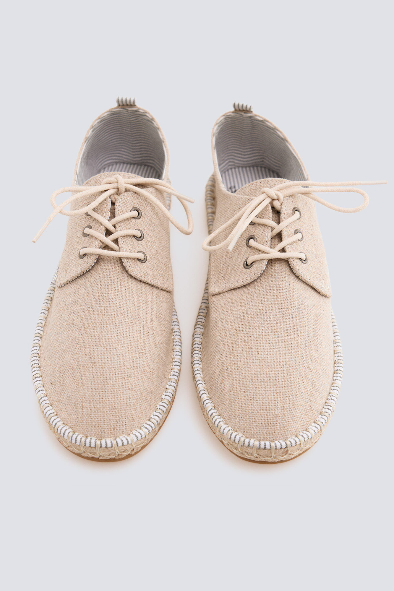 Springfield Alpargata de algod&oacute;n r&uacute;stico con contraste blanco